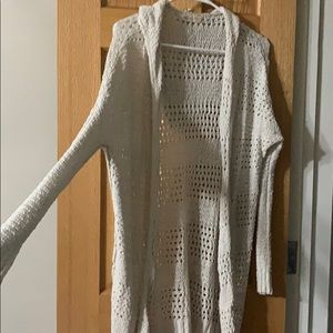Knitted hooded cardigan